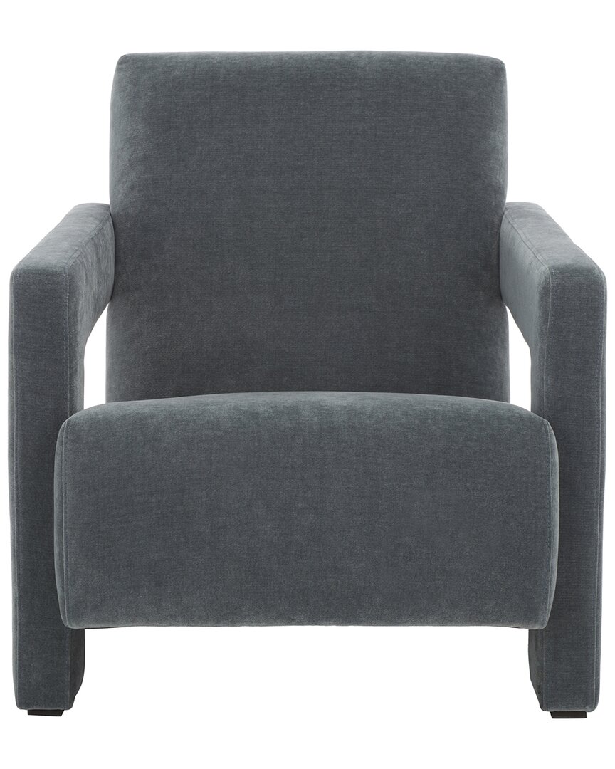 Safavieh Couture Taylor Modern Velvet Accent Chair In Navy