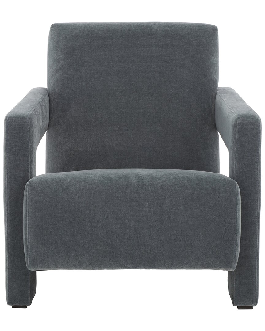 Safavieh Couture Taylor Modern Velvet Accent Chair In Navy