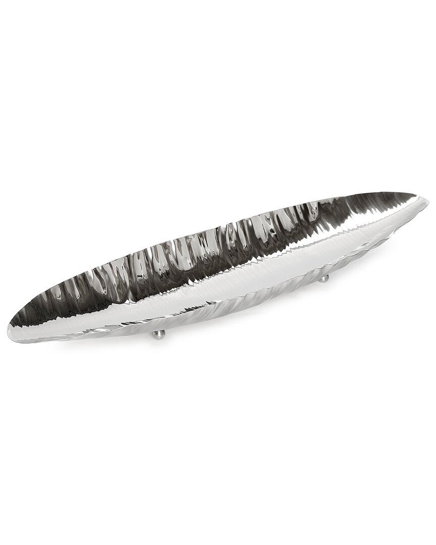 Alice Pazkus Stainless Steel 20.5in Boat Dish In Metallic