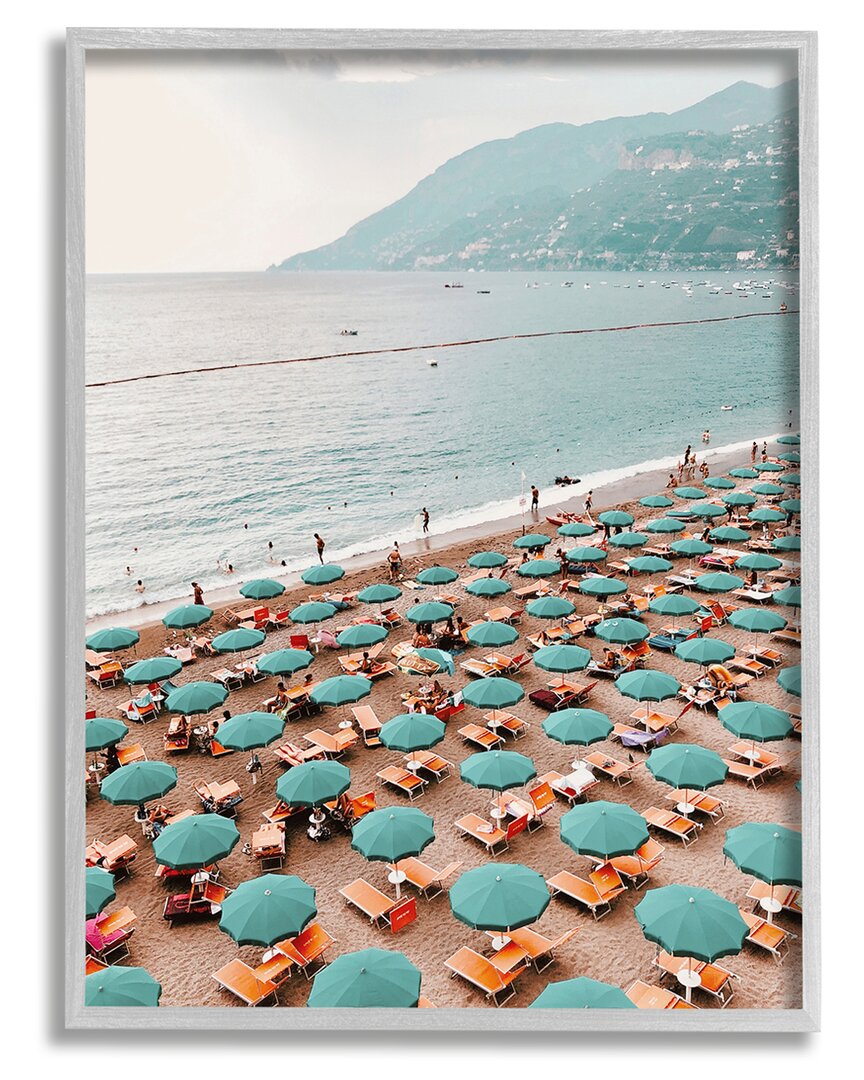 Stupell Beach Umbrellas Coastal Vacation Framed Giclee Wall Art By Krista Broadway