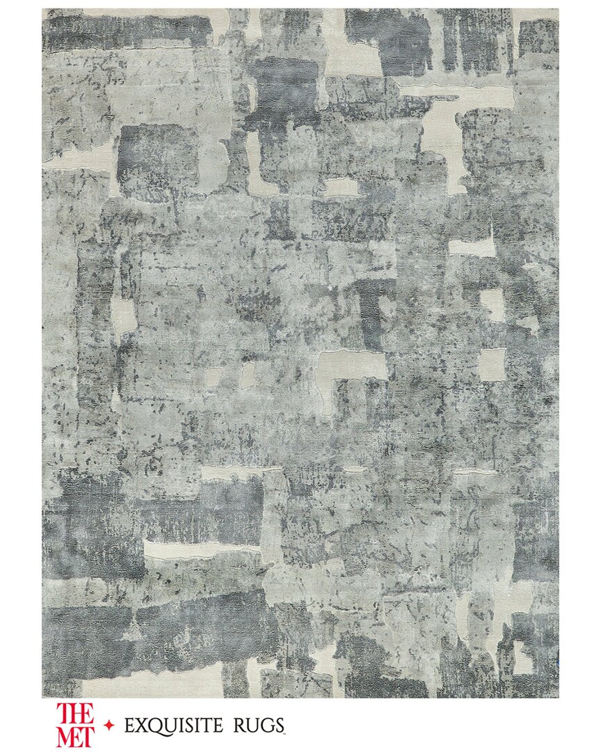 Exquisite Rugs X The Met Papyrus Wool-blend Area Rug In Gray