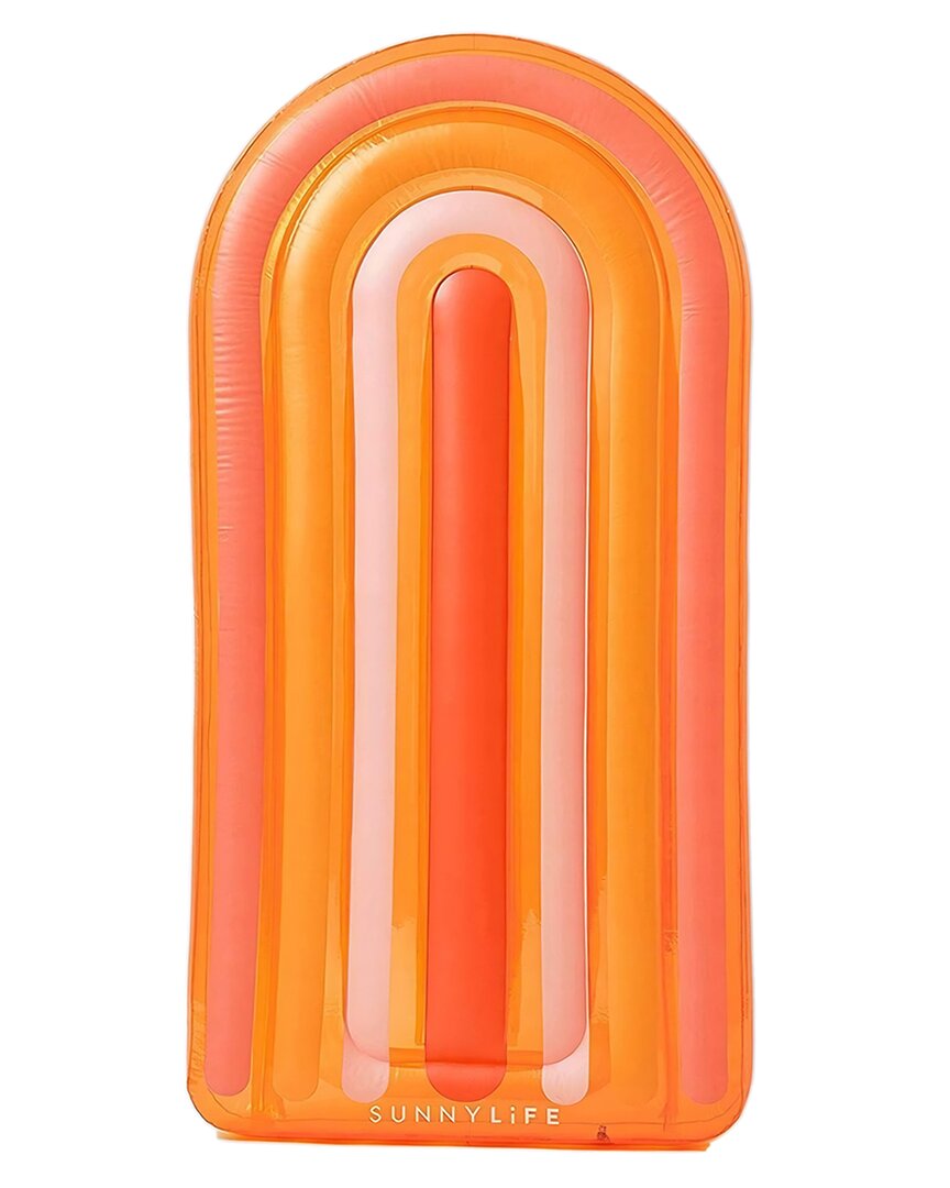 Sunnylife Luxe Lie-on Flat Rainbow Float In Orange