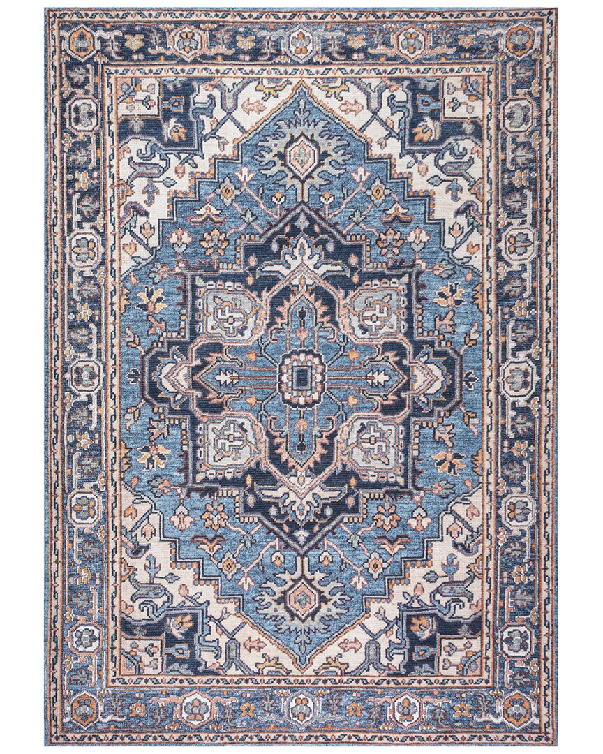 Jonathan Y Cirali Medallion Machine Washable Rug In Blue