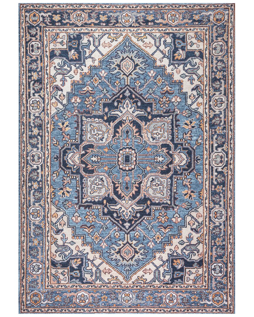 Shop Jonathan Y Cirali Medallion Machine Washable Rug In Blue