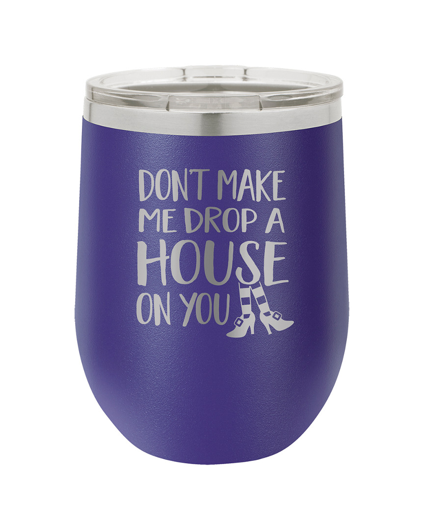 Susquehanna Drop A House On You Purple Insulated Stemless Tumbler With Lid