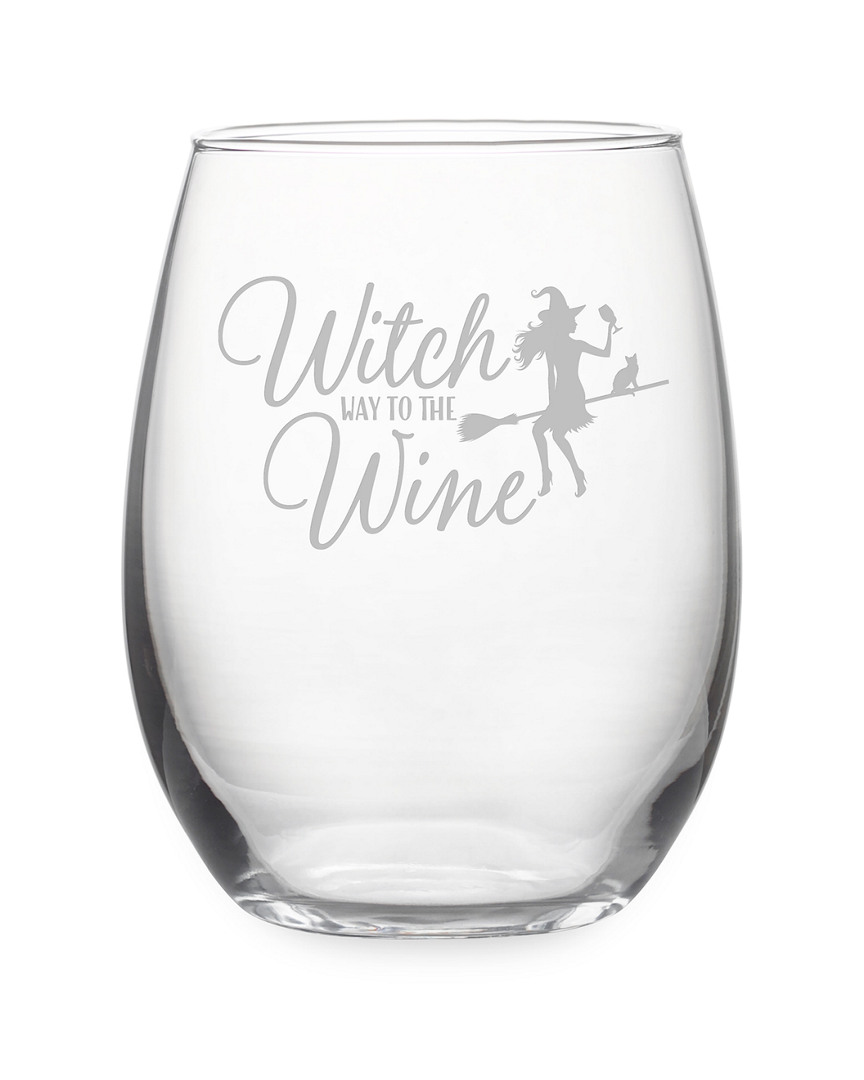 Susquehanna Dnu Unprofitable  Witch Way To The Wine Stemless Wine Glass & Gift Box