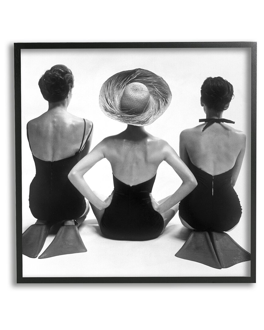 Stupell Vintage Beach Women Sitting Framed Giclee Wall Art By Graffitee Studios