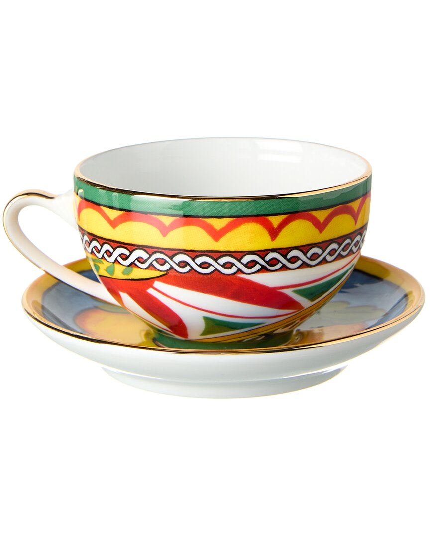 DOLCE & GABBANA DOLCE & GABBANA TEACUP & SAUCER SET 