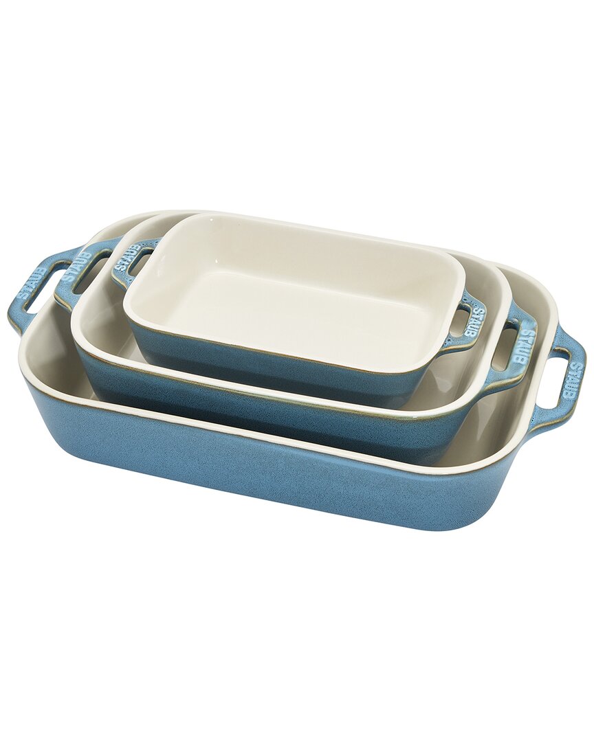 Staub 3pc Rectangular Baking Dish Set