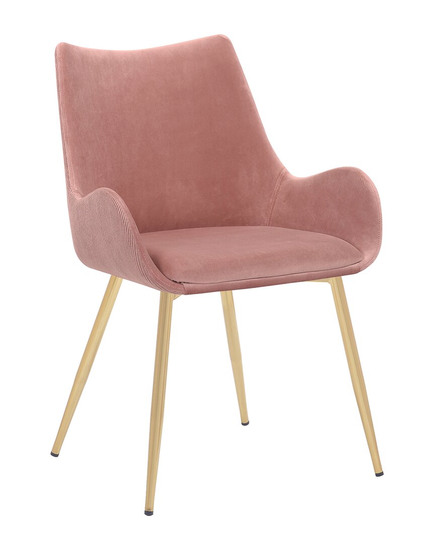Armen Living Avery Fabric Dining Room Chair In Pink