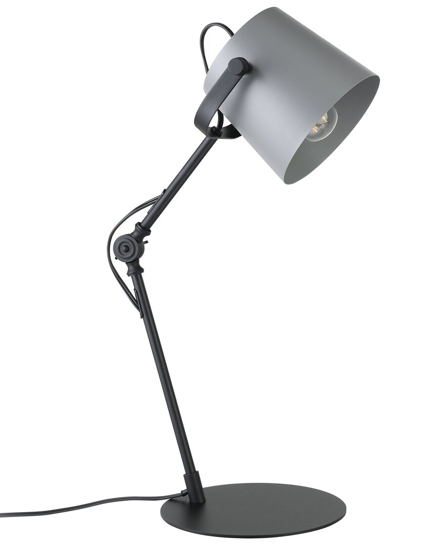 EGLO EGLO GOODALL 1 LIGHT TABLE LAMP WITH BLACK FINISH & GREY SHADE