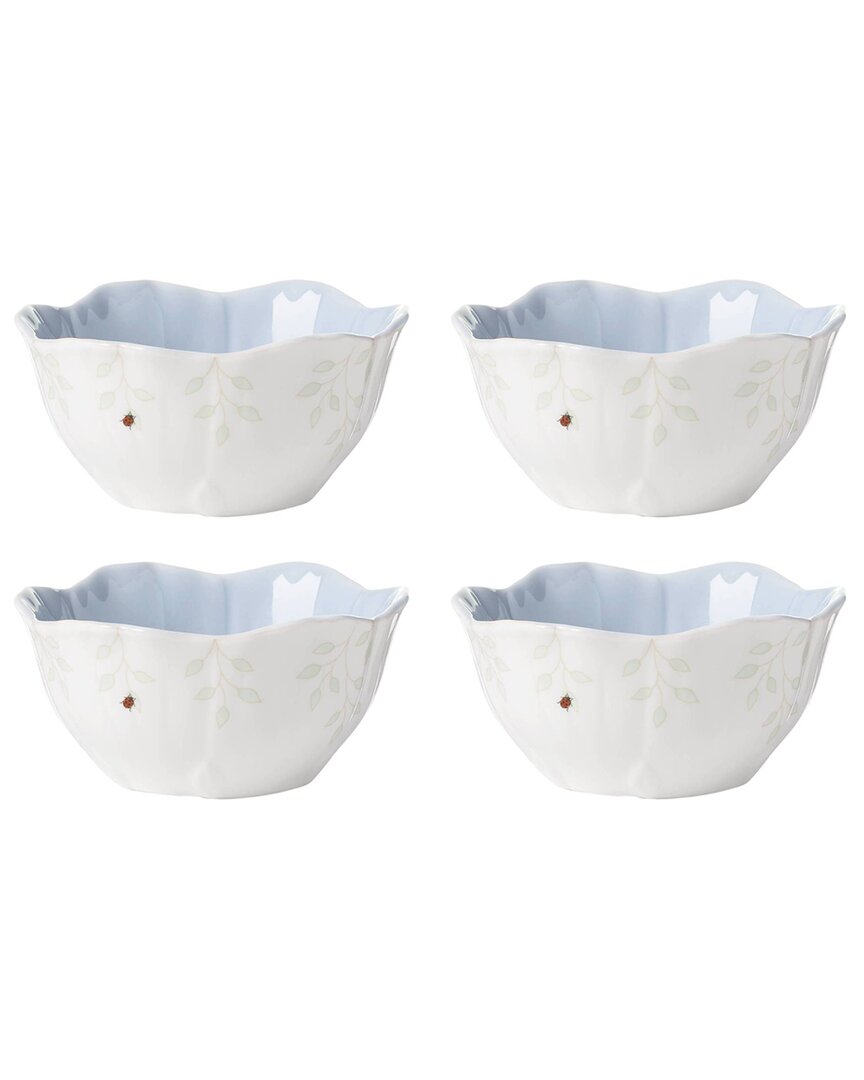 Lenox Set Of 4 Butterfly Meadow Floral Dessert Bowls