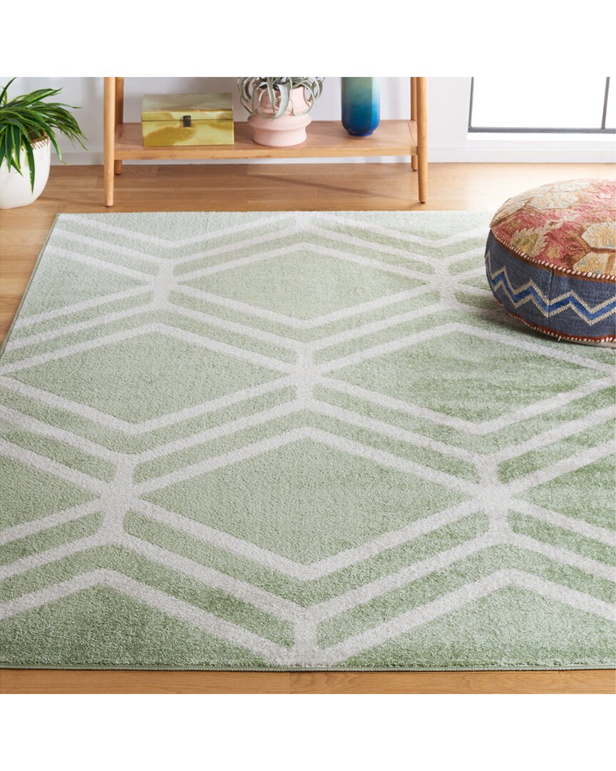 Safavieh Adirondack Machine Made Area Rug, Sage / Ivory Contemporary Style Easy Care In Green