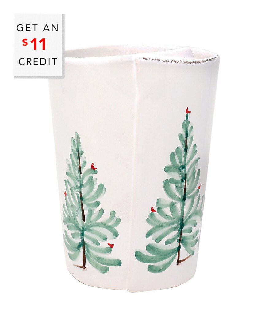 Vietri Lastra Holiday Utensil Holder With $11 Credit In Multi