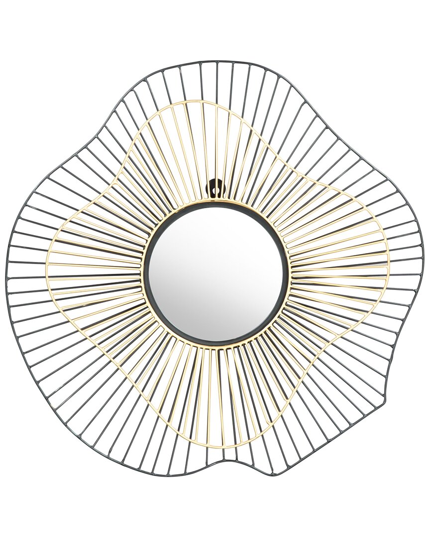 Zuo Comet Round Mirror Black & Gold