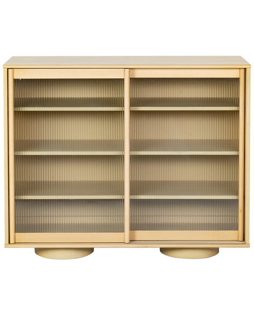 Safavieh Couture Kaybella Glass Door Chest In Brown