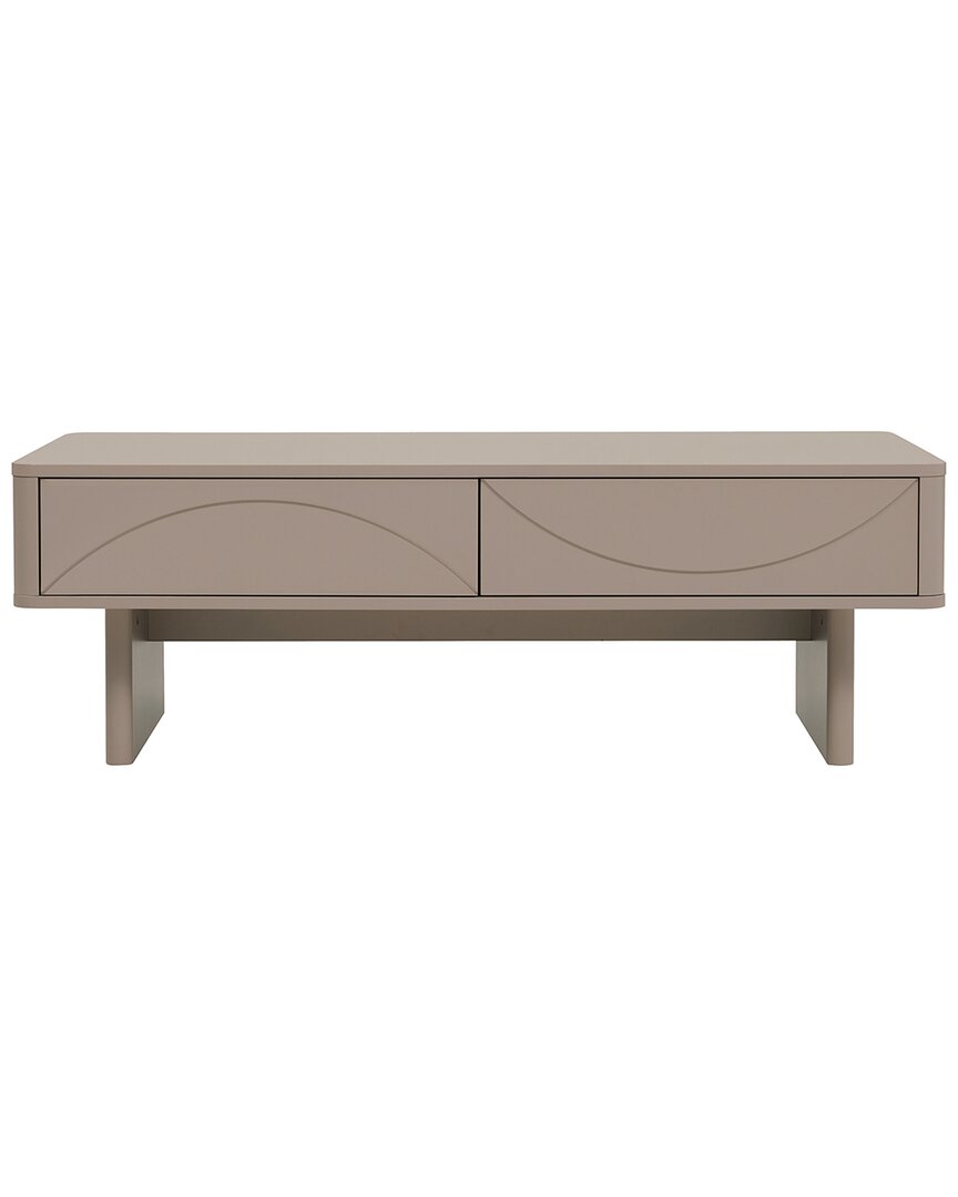 Manhattan Comfort Modern Ella 47.2in Coffee Table In Brown
