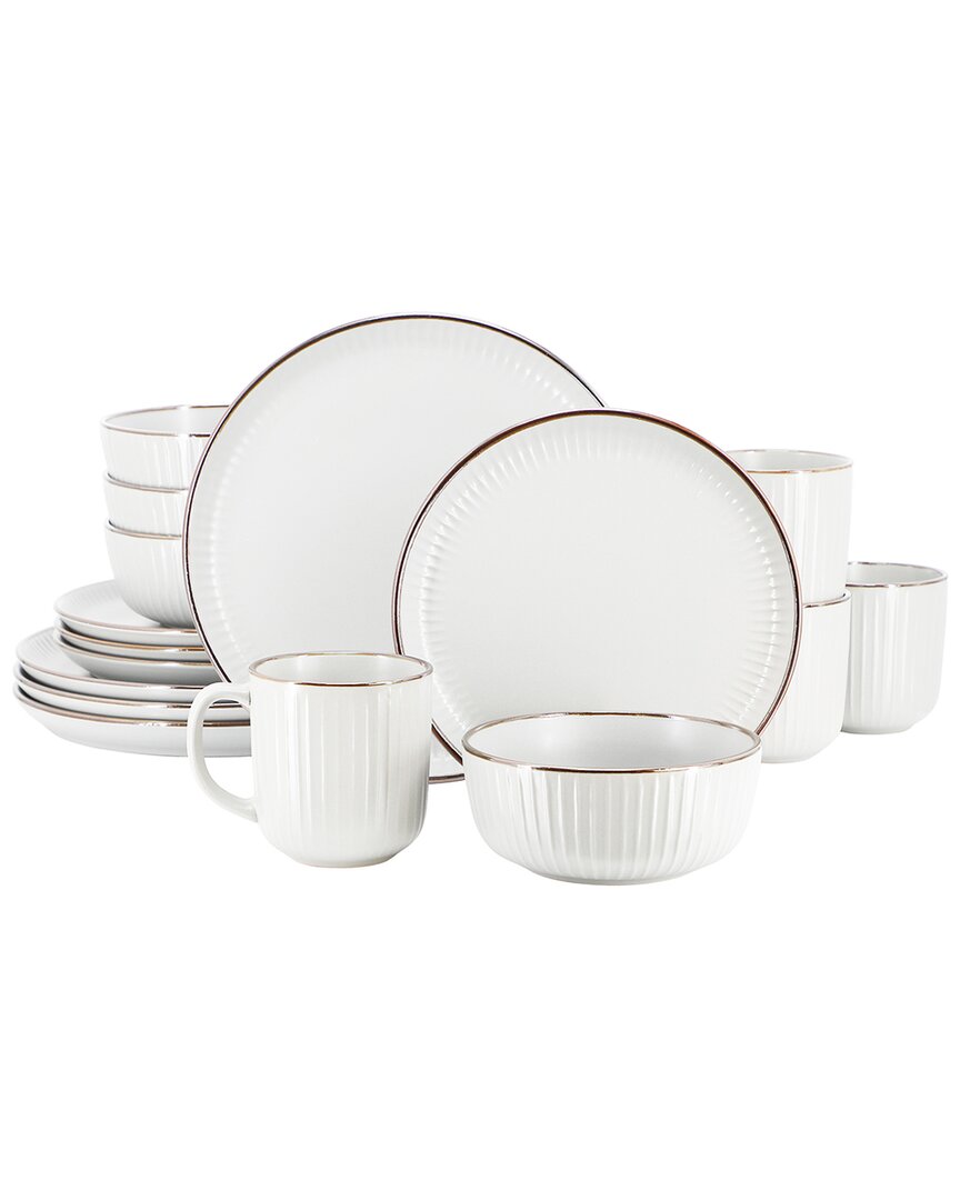 Elama Leo 16pc Stoneware Dinnerware Set