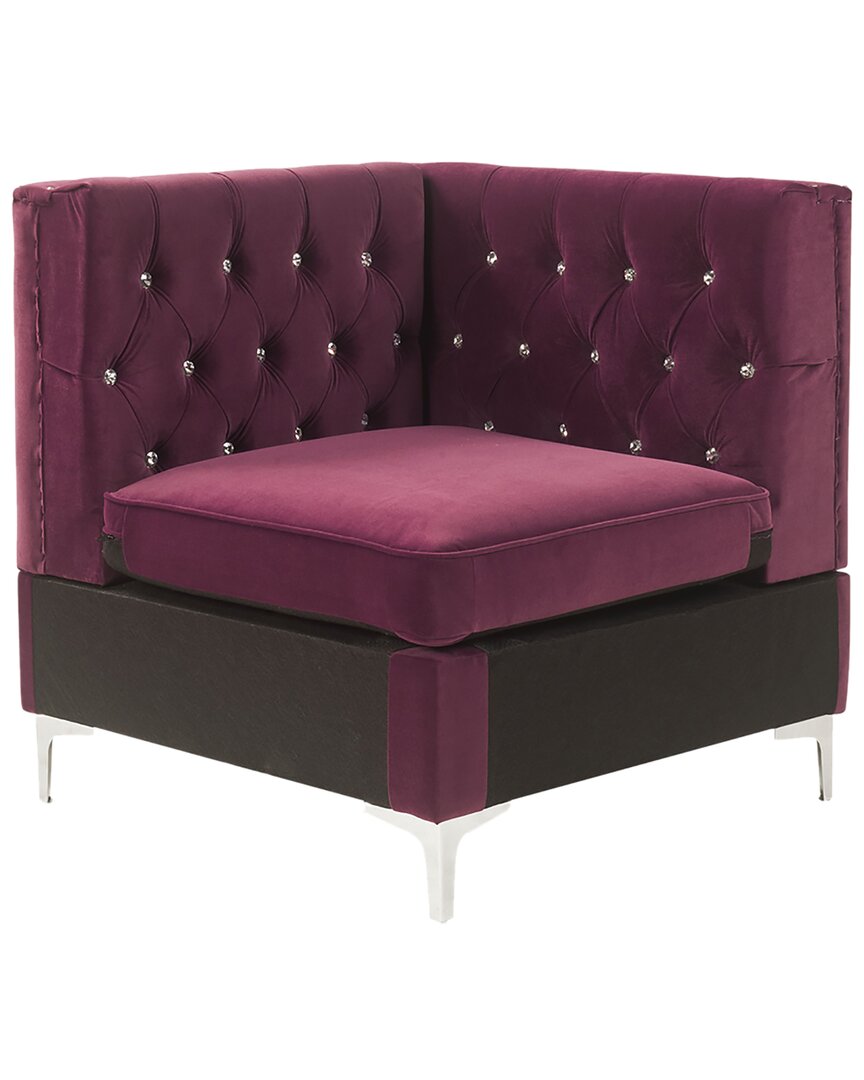 Acme Furniture Modular - Wedge In Burgundy