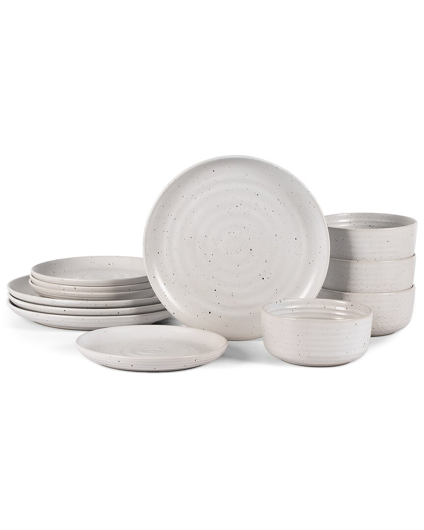Earth & Clay Ion 12-piece Dinnerware Set Stoneware
