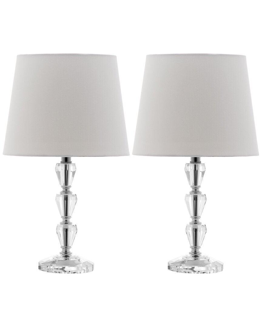 Safavieh Dylan Tiered Crystal Orb Lamp In White