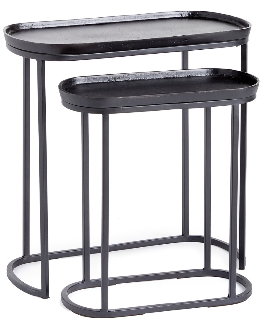 Napa Home & Garden Set Of 2 Ziva End Tables In Black