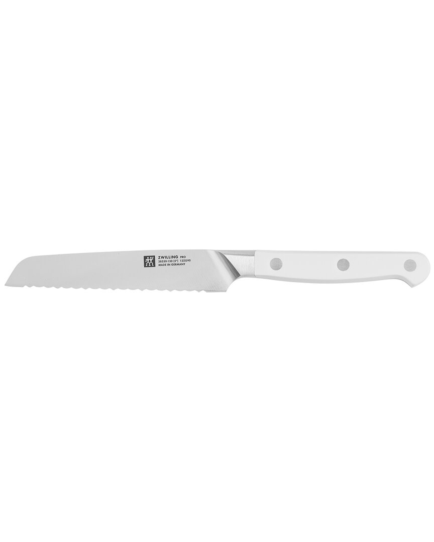 Zwilling J.a. Henckels Pro Le Blanc 5 Serrated Utility Knife In Silver