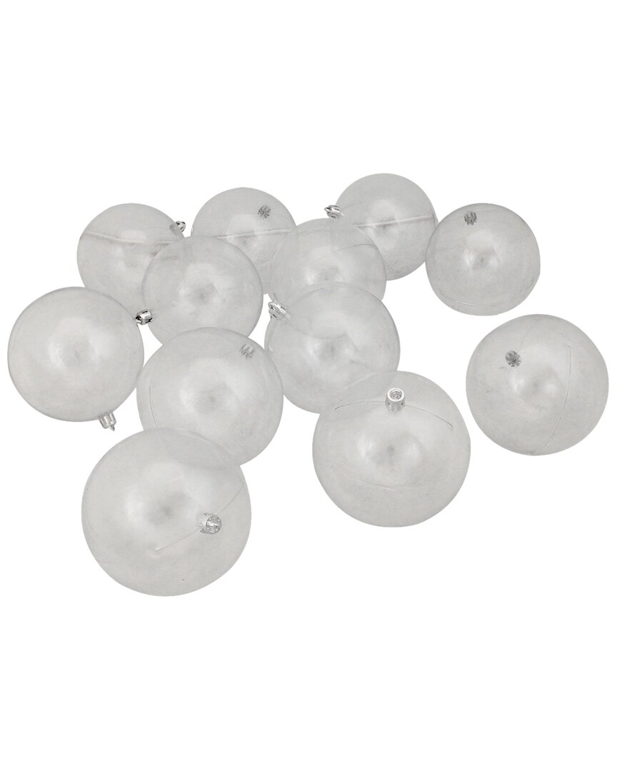 Shop Northlight 12ct Clear Shatterproof Shiny Christmas Ball Ornaments 4in (100mm)