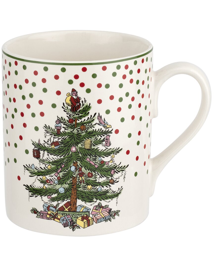 Spode Set Of 4 Christmas Tree Mugs
