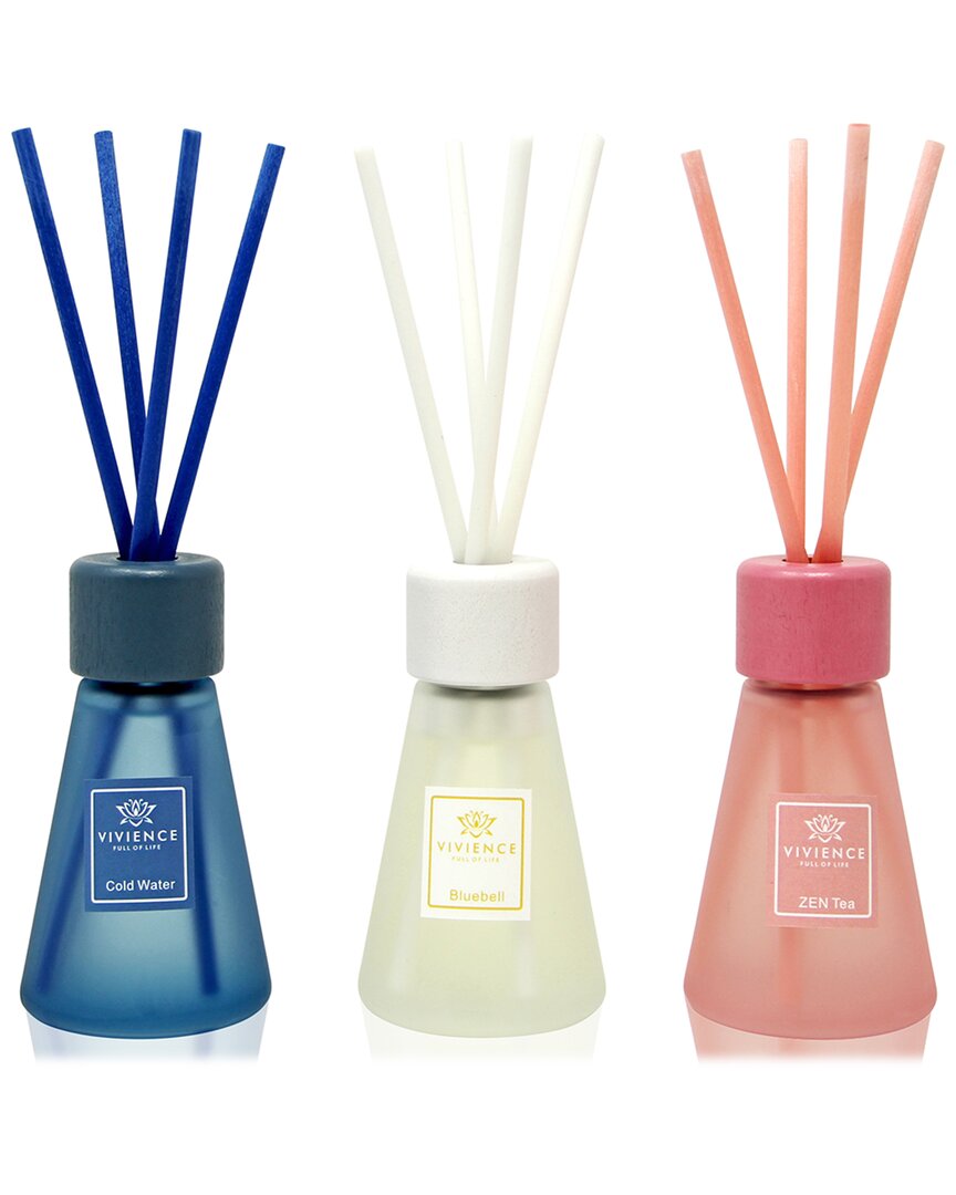 Vivience Set Of 3 Cone Shaped Diffusers In Pink