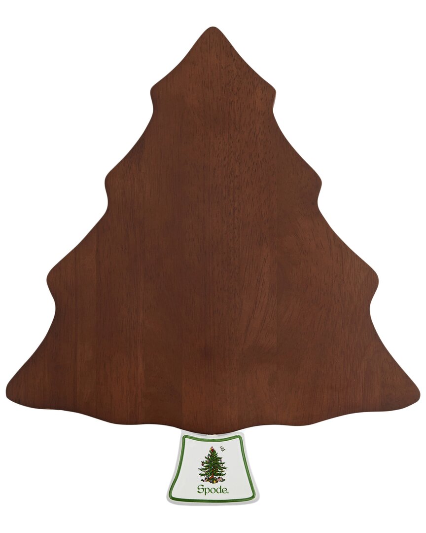 Spode Christmas Tree 2pc Cheese Board & Spreader Set