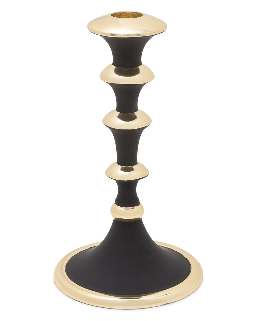 Shop Alice Pazkus 12.25in Black And Gold Candlestick