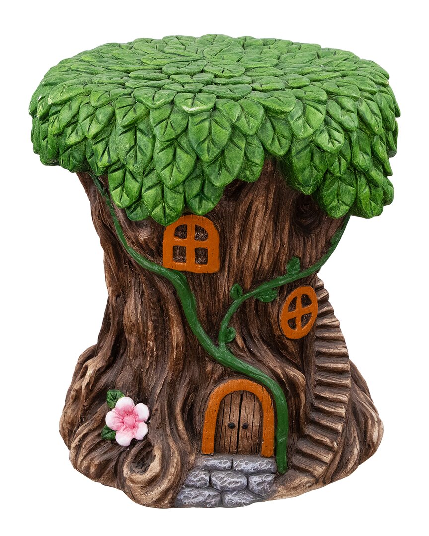 Northlight Fairy Tree Stump Outdoor Garden Plant Stand In Multi