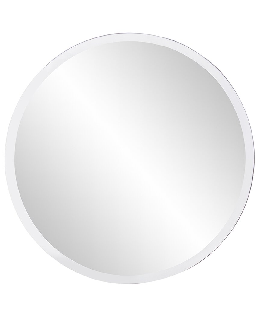 Howard Elliott Round Mirror In White