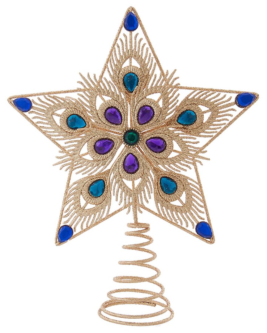 Kurt Adler 11.5in Gem Stones Star Tree Topper In Multi