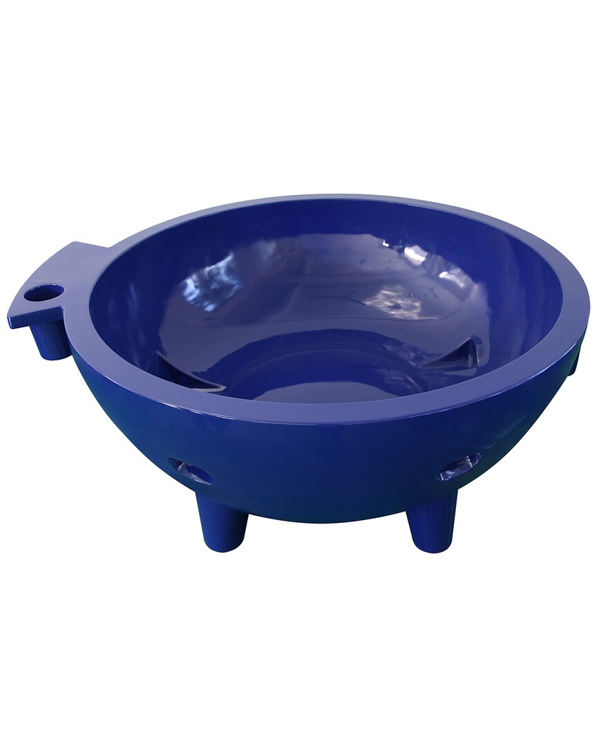 Alfi Dark Blue Firehottub The Round Fire Burning Portable Outdoor Hot Bath Tub