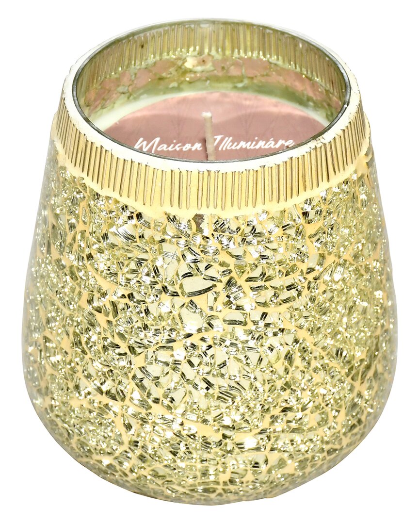 Sagebrook Home 18oz Mosaic Scented Candle In Gold