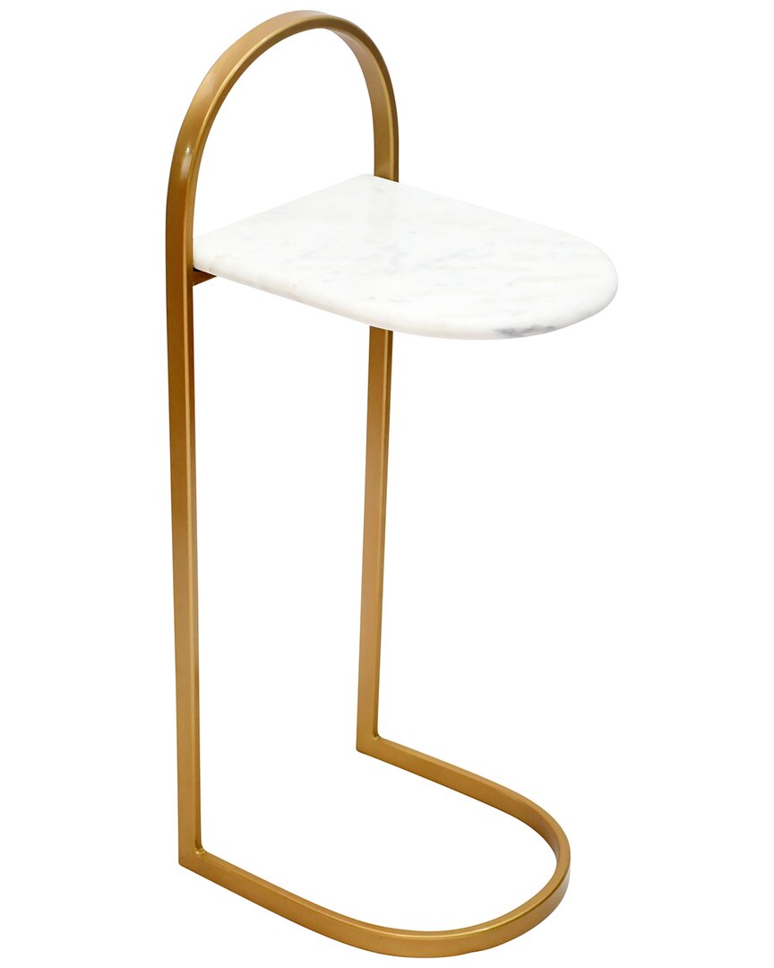 Sagebrook Home 26in C-table Marble Top In Gold