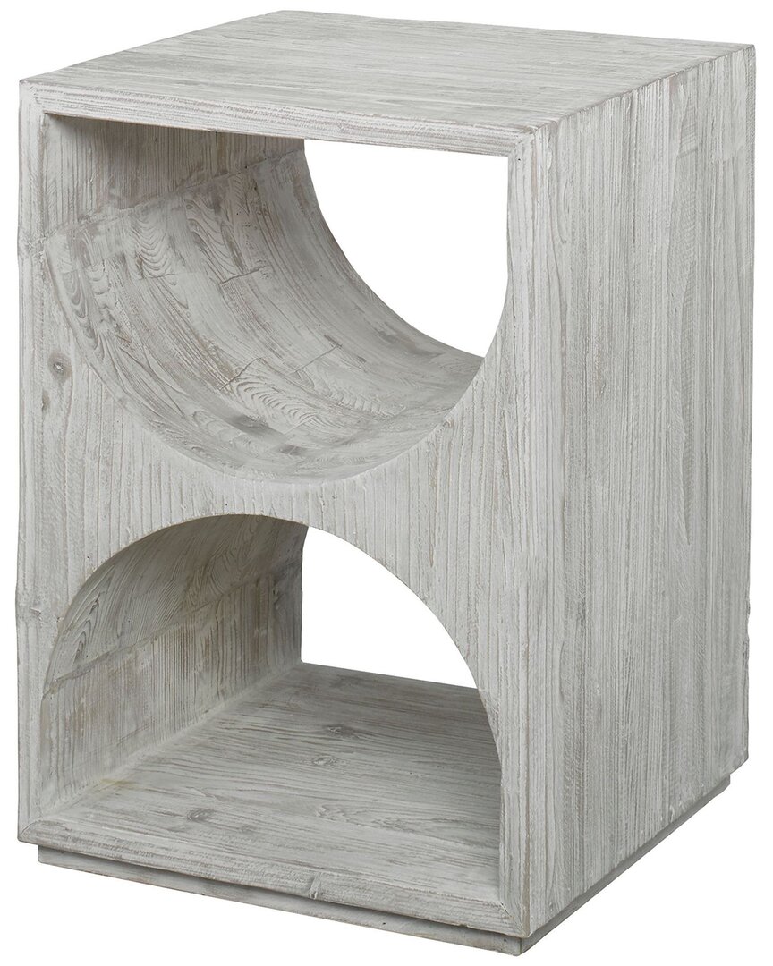 Uttermost Hans Side Table In Ivory