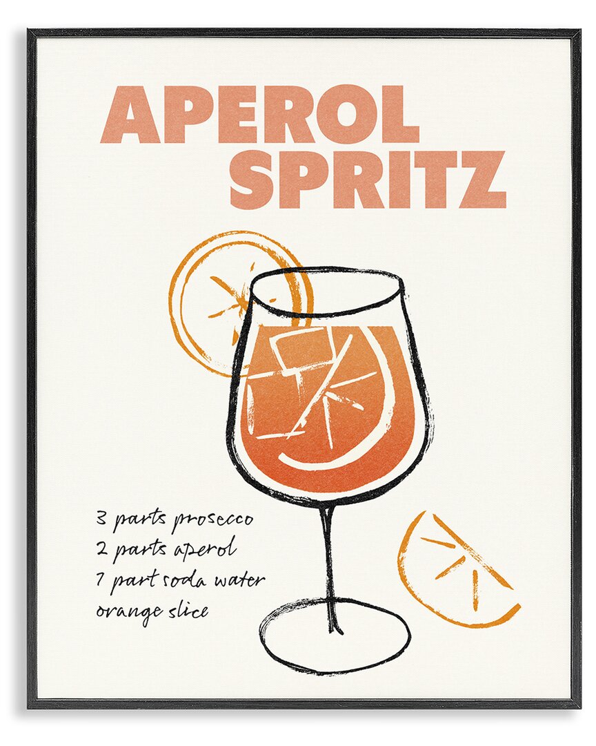 Stupell Industries Aperol Spritz Recipe Framed Giclee Art In Multi