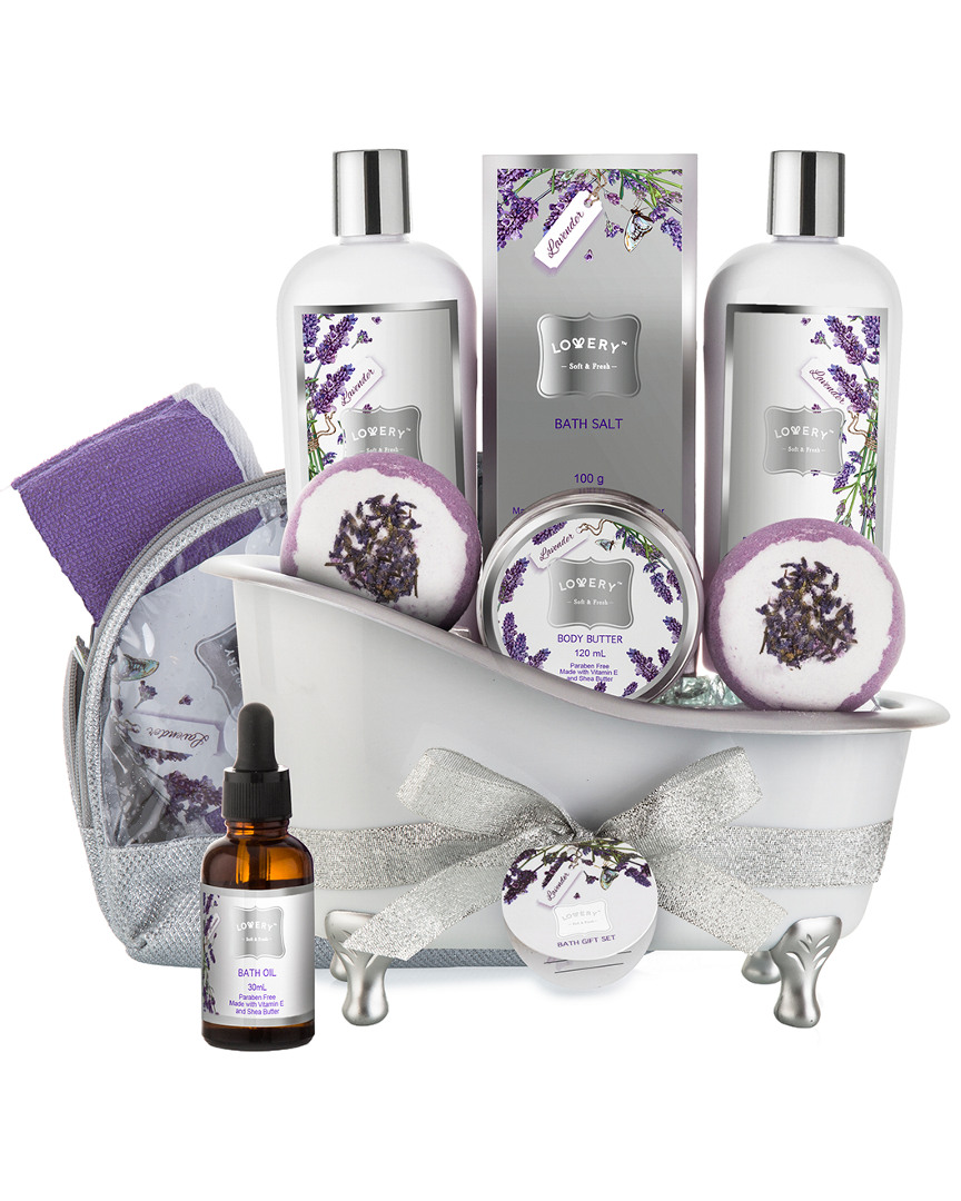 Lovery Lavender & Jasmine Bath & Body Set, Relaxing At Home Spa Kit