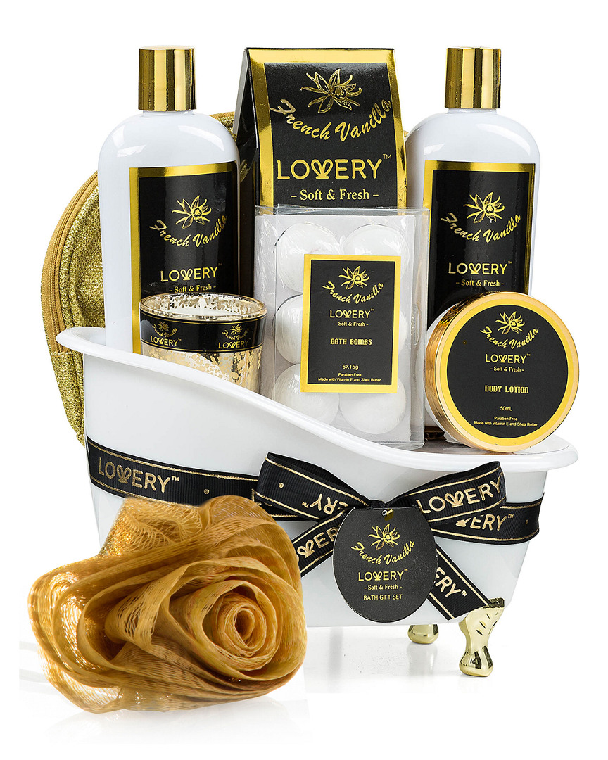 Shop Lovery French Vanilla Home Spa Kit With Scented Candle, Relaxing Bath Care Set