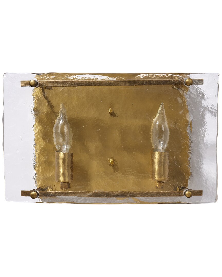 Jamie Young Glenn Glass Double Wall Sconce In Gold