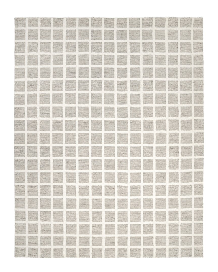 Solo Rugs Rye Contemporary Geometric Hand-loomed Wool-blend Area Rug In Brown