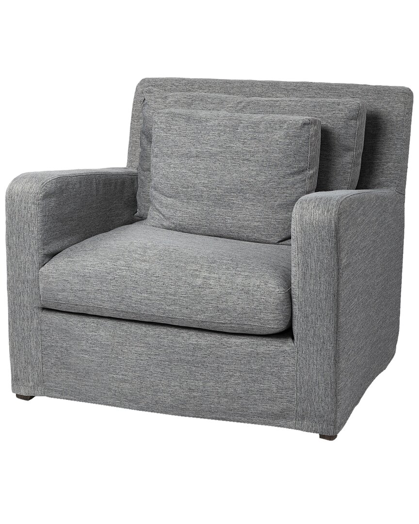 Mercana Furniture & Decor Denly Iii Castlerock Slipcover Arm Chair In Gray