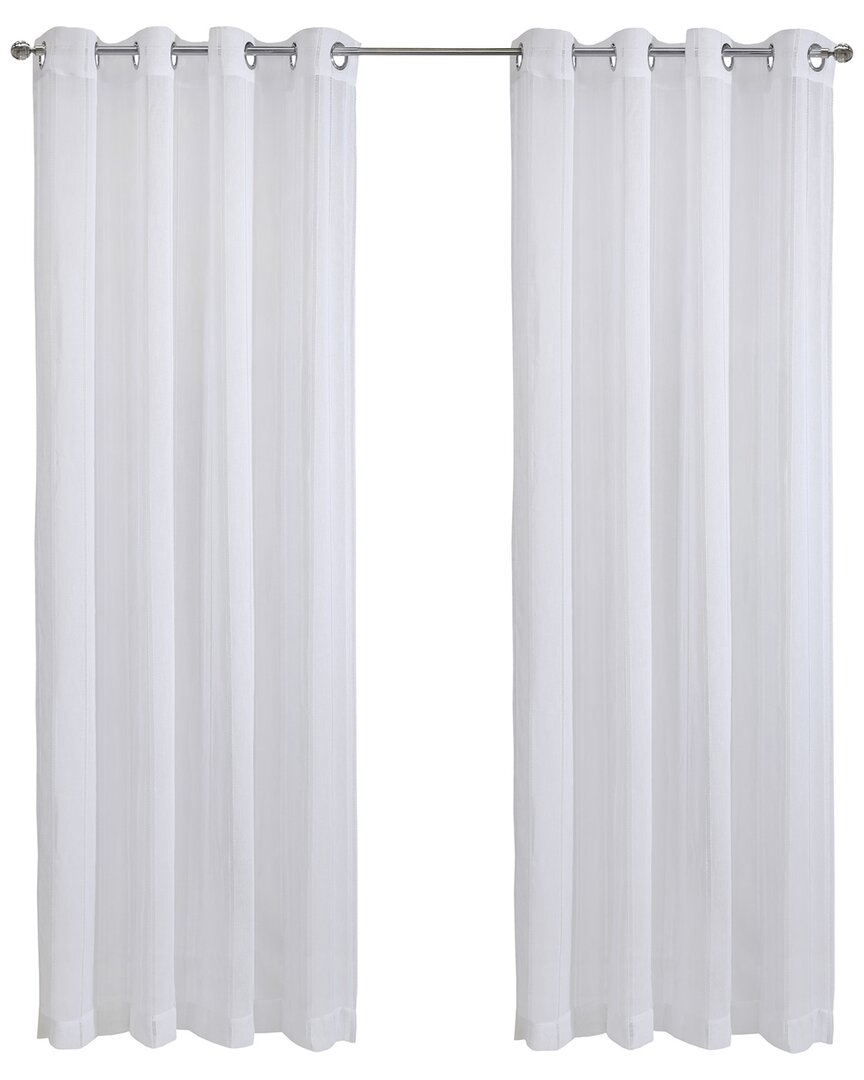Habitat Broadway Sheer Grommet 52x84 Curtain Panel In White
