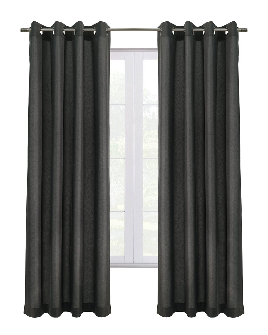 Thermaplus Edison Blackout Grommet 52x63 Curtain Panel In Charcoal
