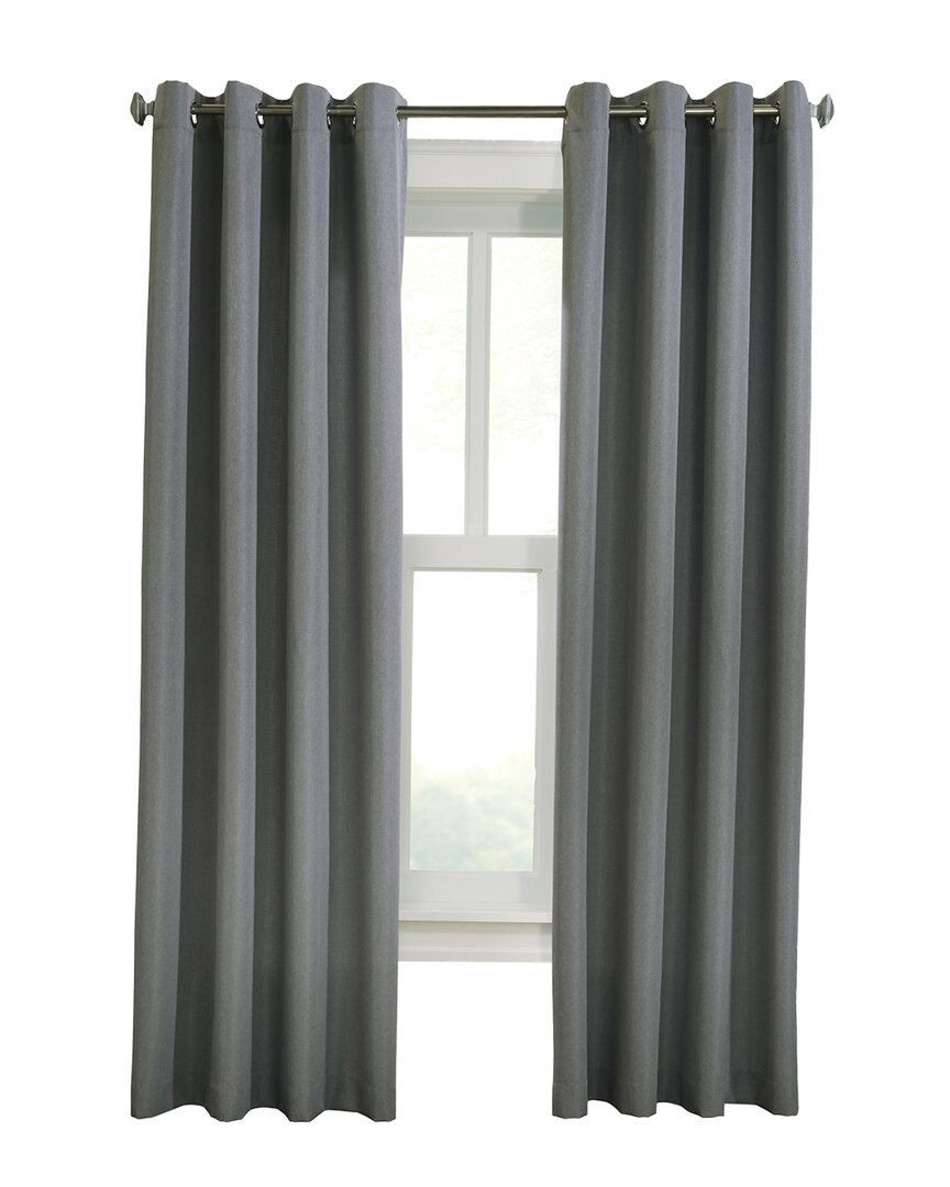 Shop Habitat Margaret Light-filtering Grommet 52x84 Curtain Panel In Charcoal
