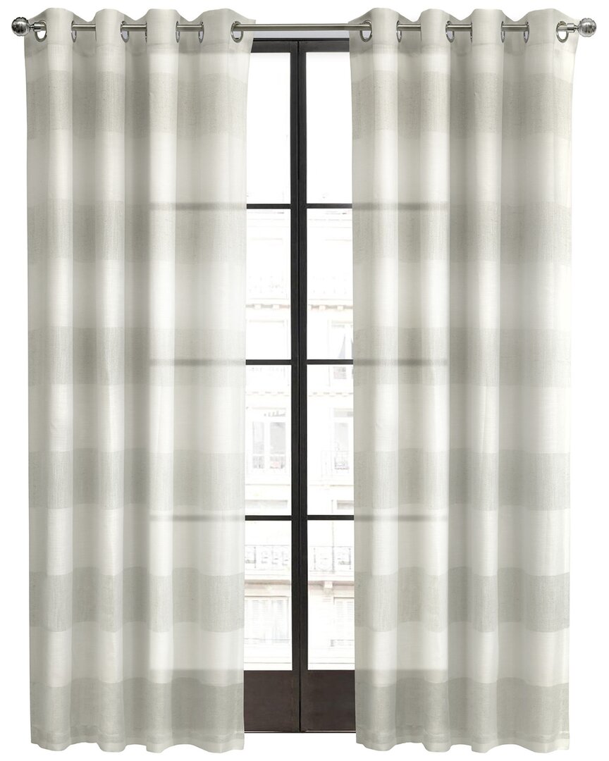 Habitat Paraiso Sheer Grommet 52x95 Curtain Panel In Ivory