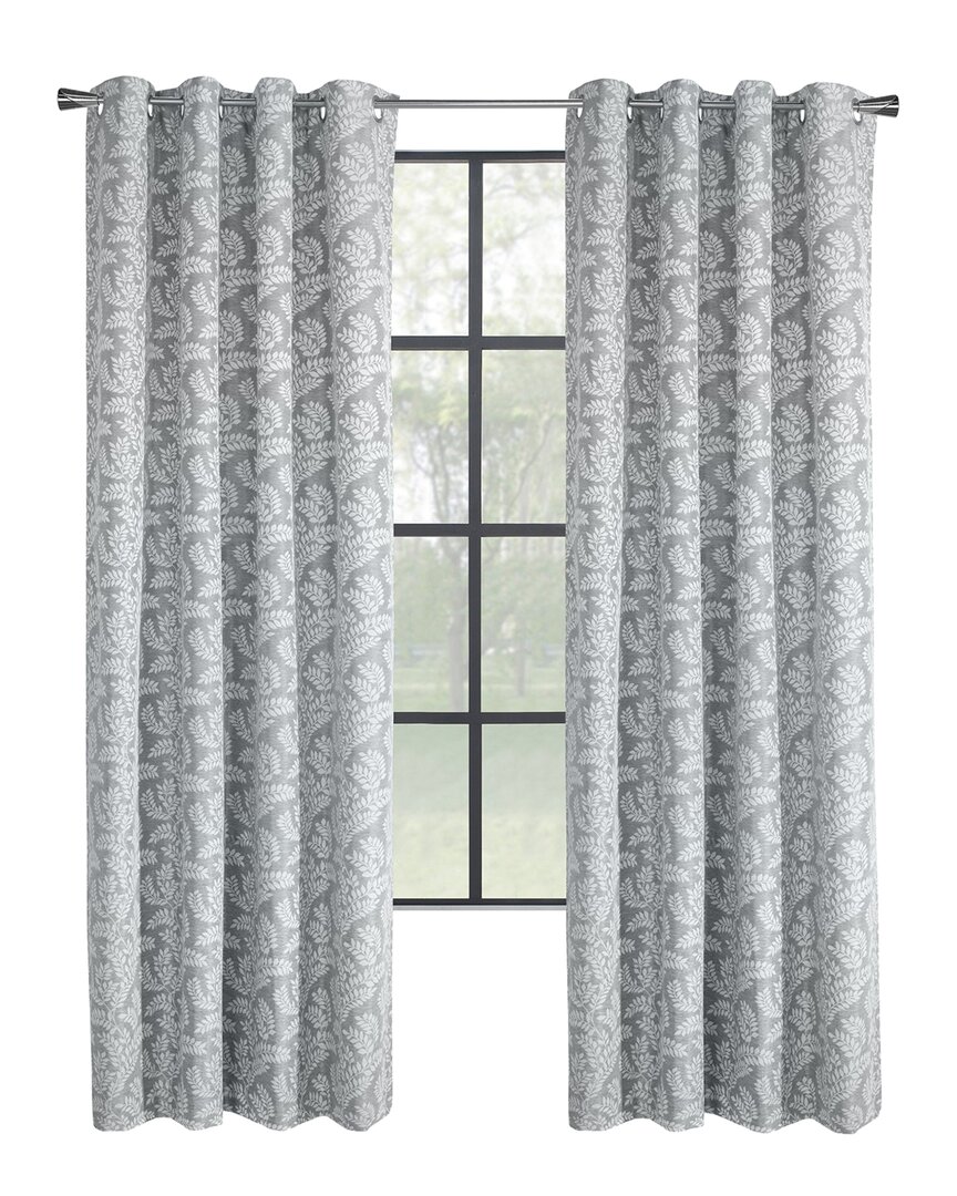 Shop Thermaplus Patricia Blackout Grommet 52x84 Curtain Panel In Silver